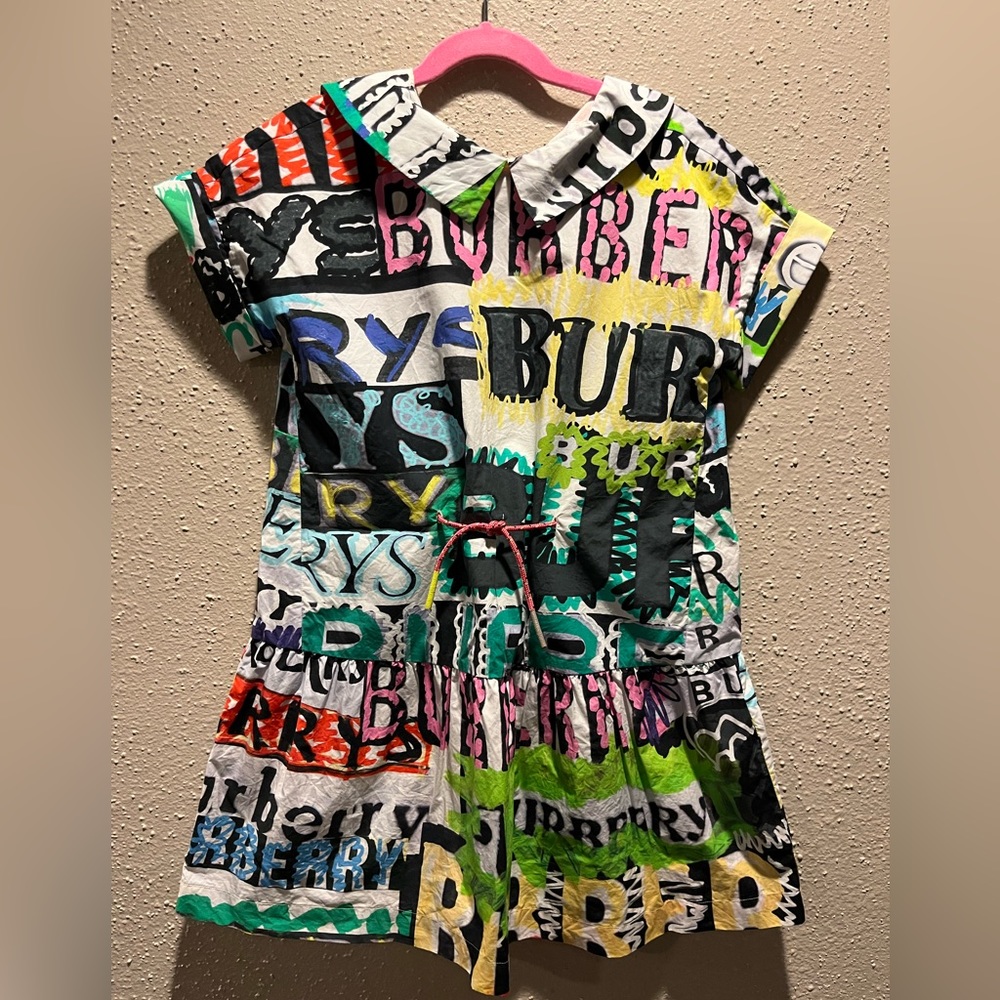 Burberry graffiti print dress